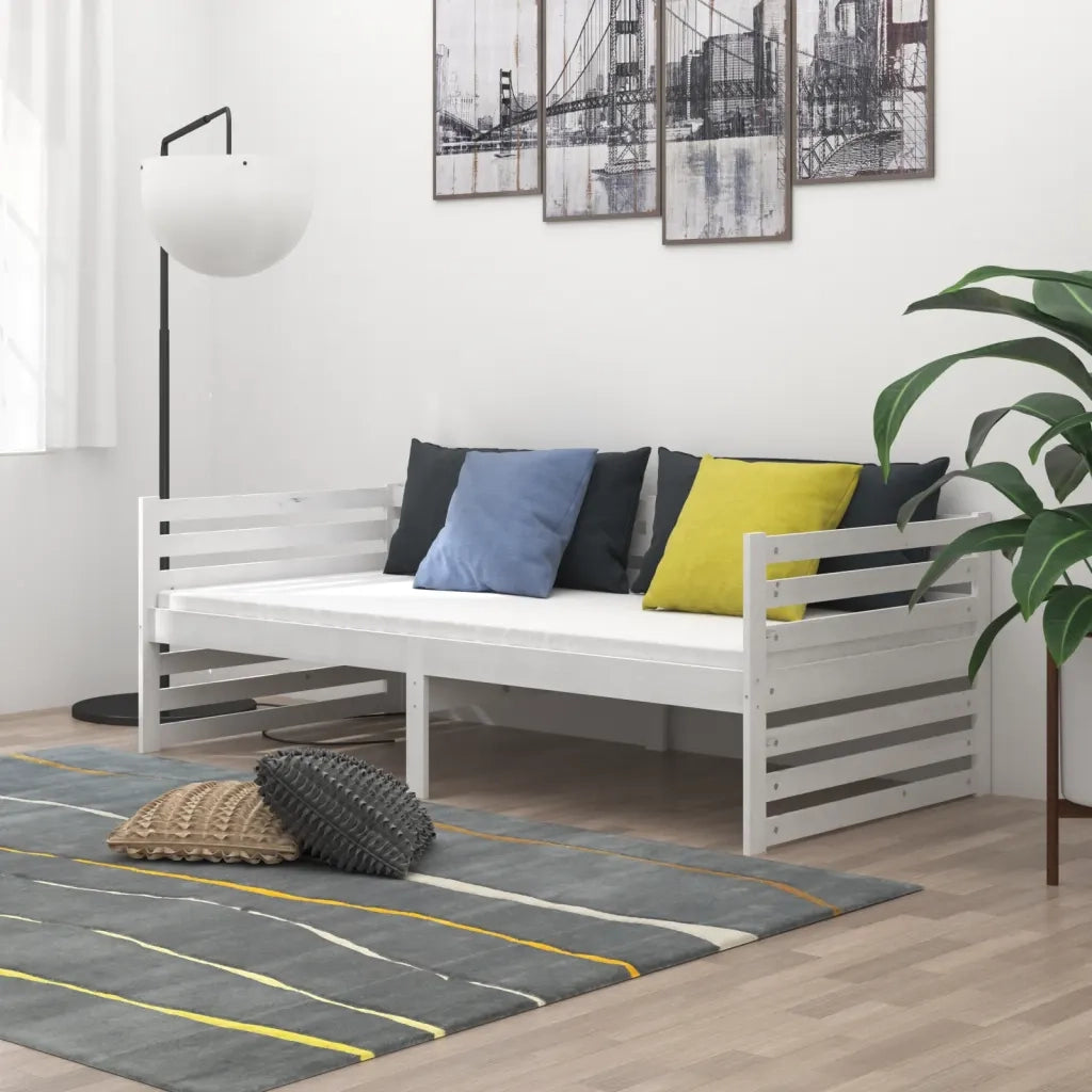 Dormeuse Bianca in Legno Massello di Pino 90x200 cm cod mxl 62319