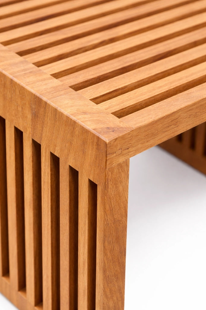 Tavolino da Esterno in Teak Massello Design a Listelli – Malmo