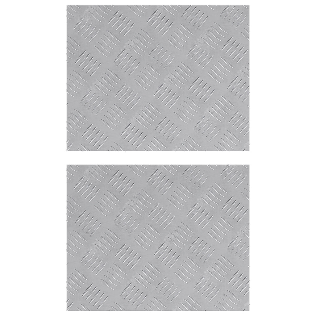 Pannelli in Alluminio a Righe 2 pz Antiscivolo 50x40 cm