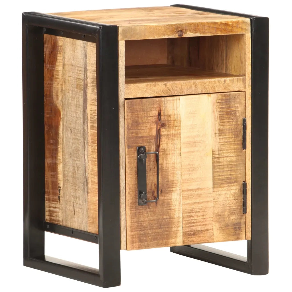 Comodino 40x35x55 cm in Legno Massello di Mango 321567