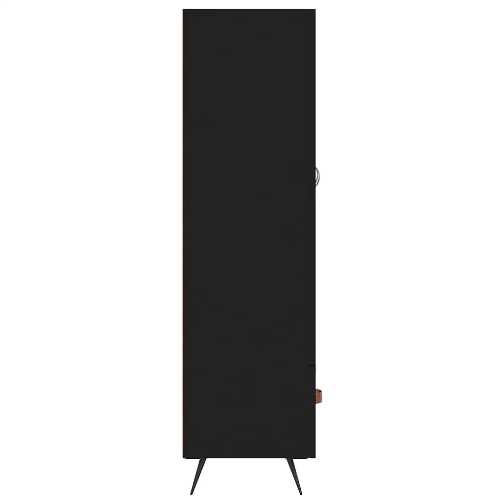 Credenza-Buffet-Armadio da cucina Nera 69,5x31x115 cm in Legno Multistrato