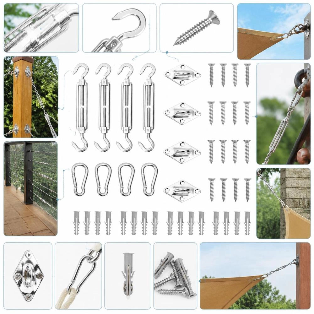12-piece Sunshade Accessory Set, Stainless Steel