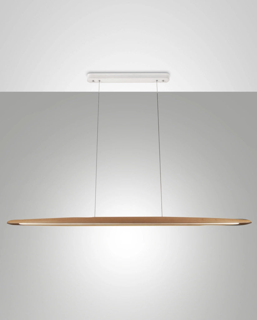 Lampada a Sospensione Ribot in Metallo e Legno Quercia, LED 26W 3000K, Flusso Luminoso 2945lm, Design Moderno ed Elegante per Interni IP20