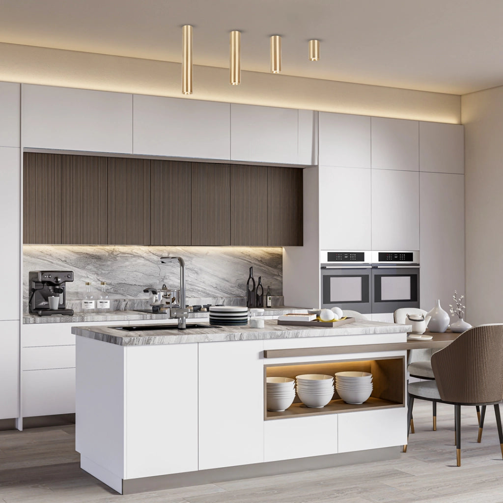 Faretto da soffitto oro tondo 30 cm GU10 8W Genesis Milagro