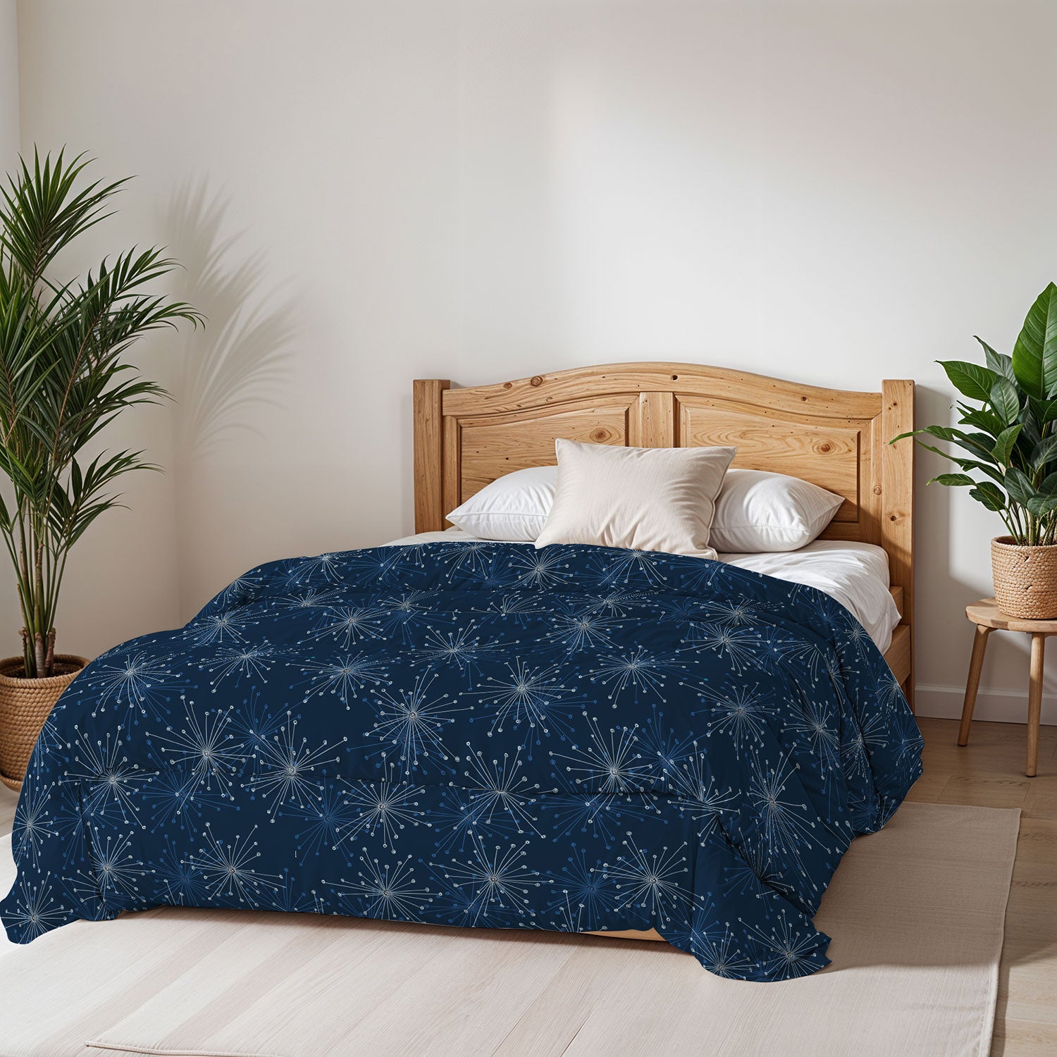 Trapunta Invernale Matrimoniale Stampata in Microfibra 200gr Double Face Fireworks