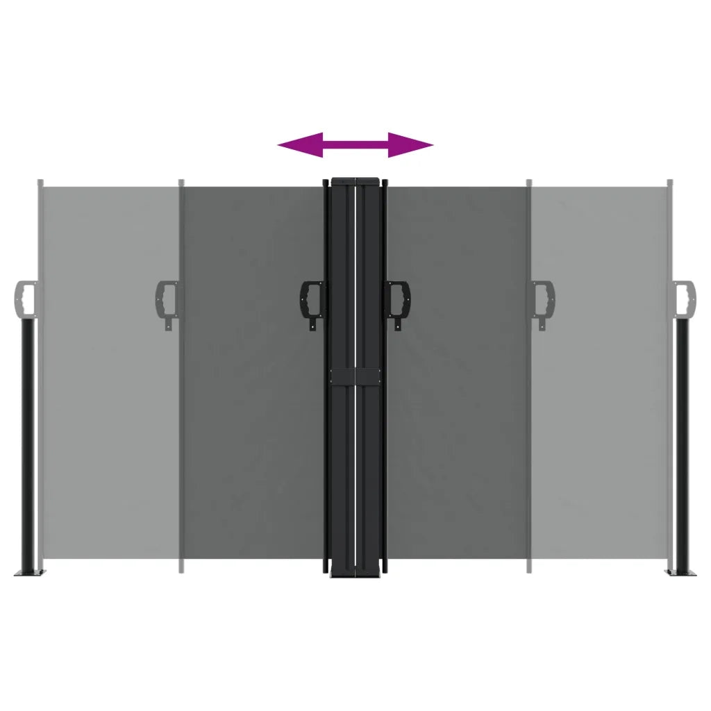 Tenda da Sole Laterale Retrattile Antracite 140x600 cm 4004613