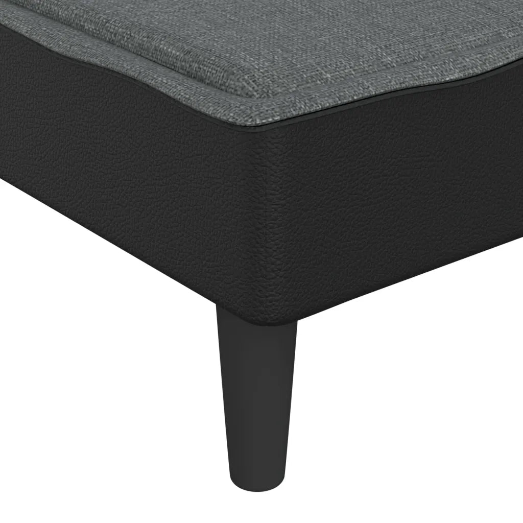 Chaise Longue in Tessuto Grigio Scuro 352841