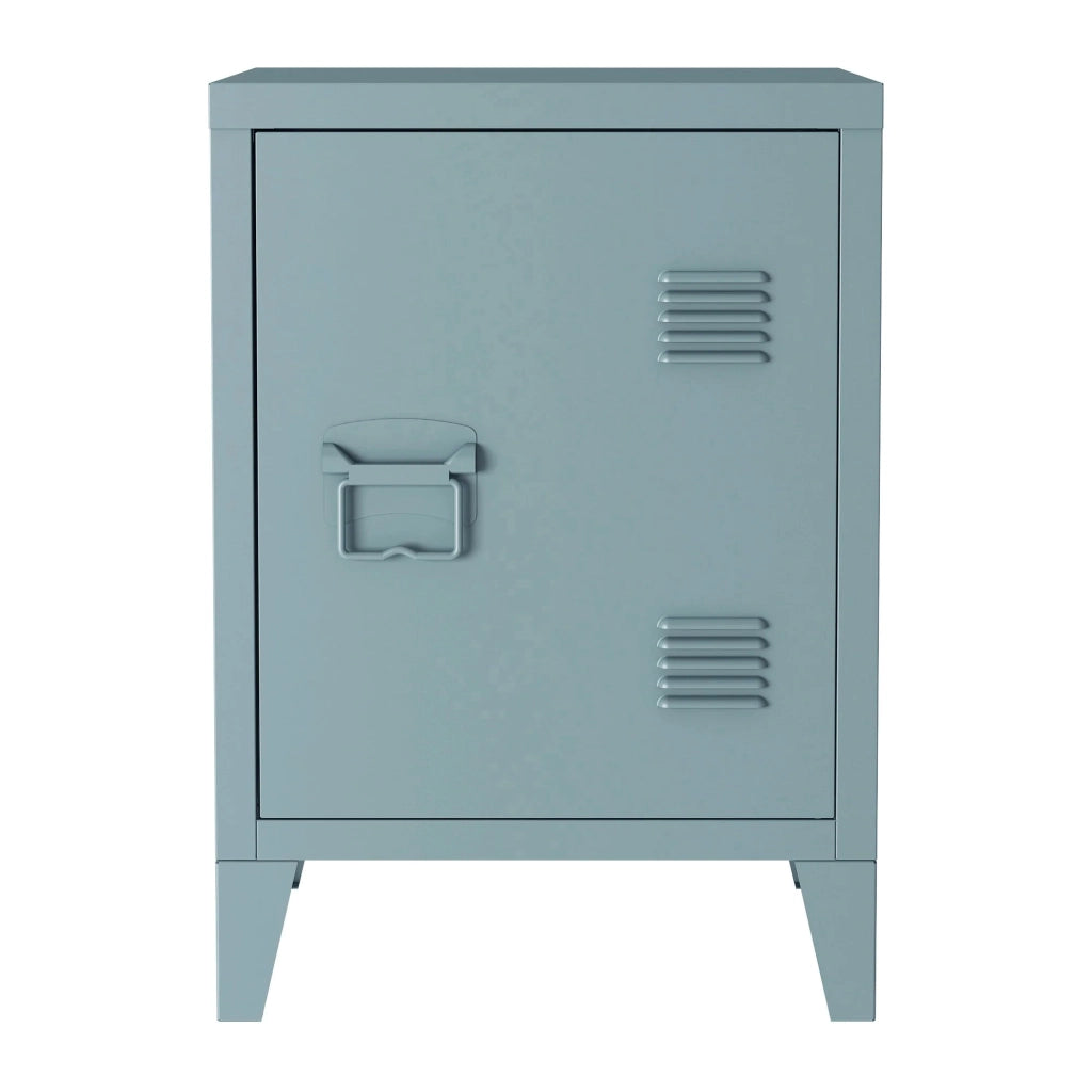 Comodino in acciaio laminato 57 x 40 x 30 cm grigio-blu 03_0008682