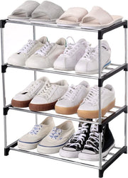 Rack per scarpe compattabile e ripiegabile per l'organizzazione di scarpe in corridoio e armadio