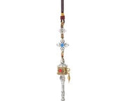 Decorazione per Hanger con Om Padme Hum - Amuleto Feng Shui - Decorazione per Meditazione - Design Tradizionale - Regalo per Matrimoni - Hanger con Pestello Vajra - Accessorio Decorativo