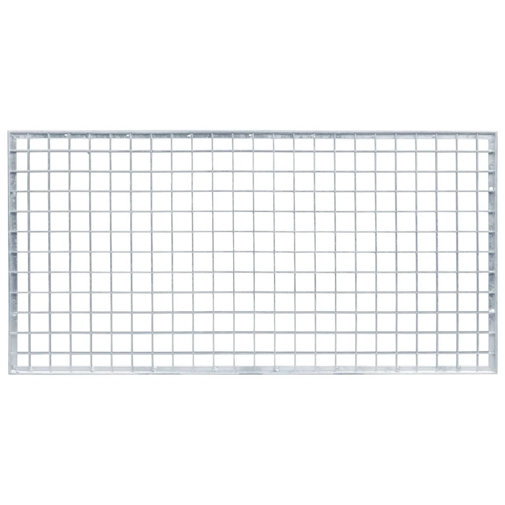 Grata Argento 80 x 40 x 2 cm Acciaio Zincato a Caldo