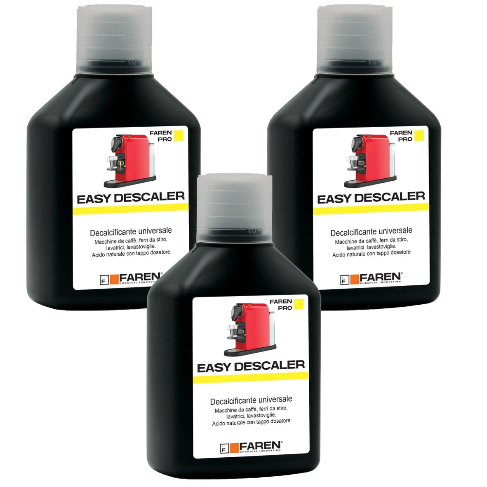 Faren easy descaler decalcificante universale per elettrodomestici 500 ml 3 pezzi