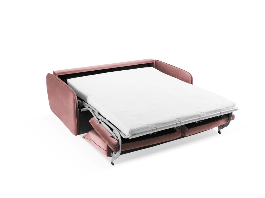 Cosmopolitan Design - Divano convertibile "Vienna" 2 posti in velluto rosa 