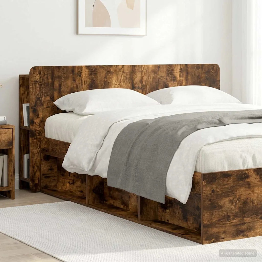 Testata del letto Rovere Fumo Legno ingegnerizzato
