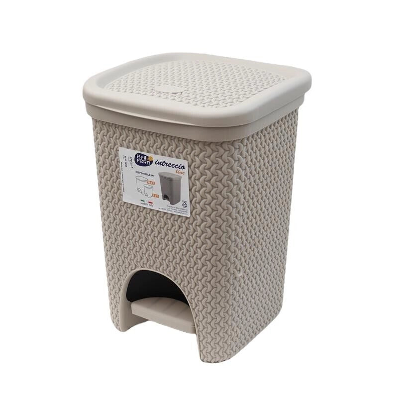 BELLI E FORTI PATTUMIERA CON PEDALE DESIGN INTRECCIO TORTORA 18 LITRI