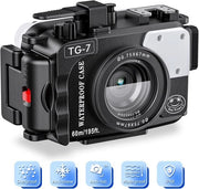 Cassa per Camera Sottomarina - Protezione Acquatica - Fotografia Subacquea - 60 Metri di Profondità - 52mm 67mm Fusto di Viti - Nero