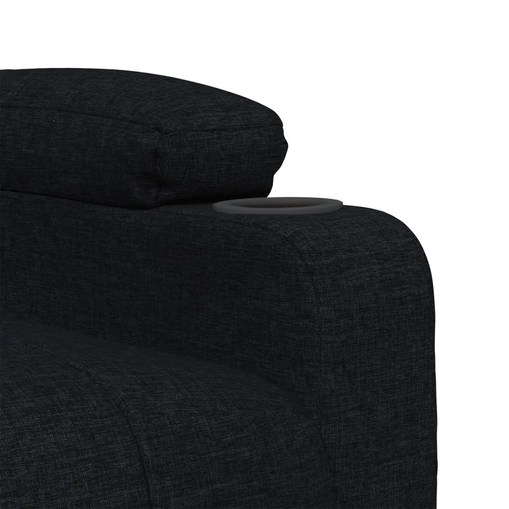 Poltrona | Sedia Relax Elettrica Reclinabile Nera in Tessuto