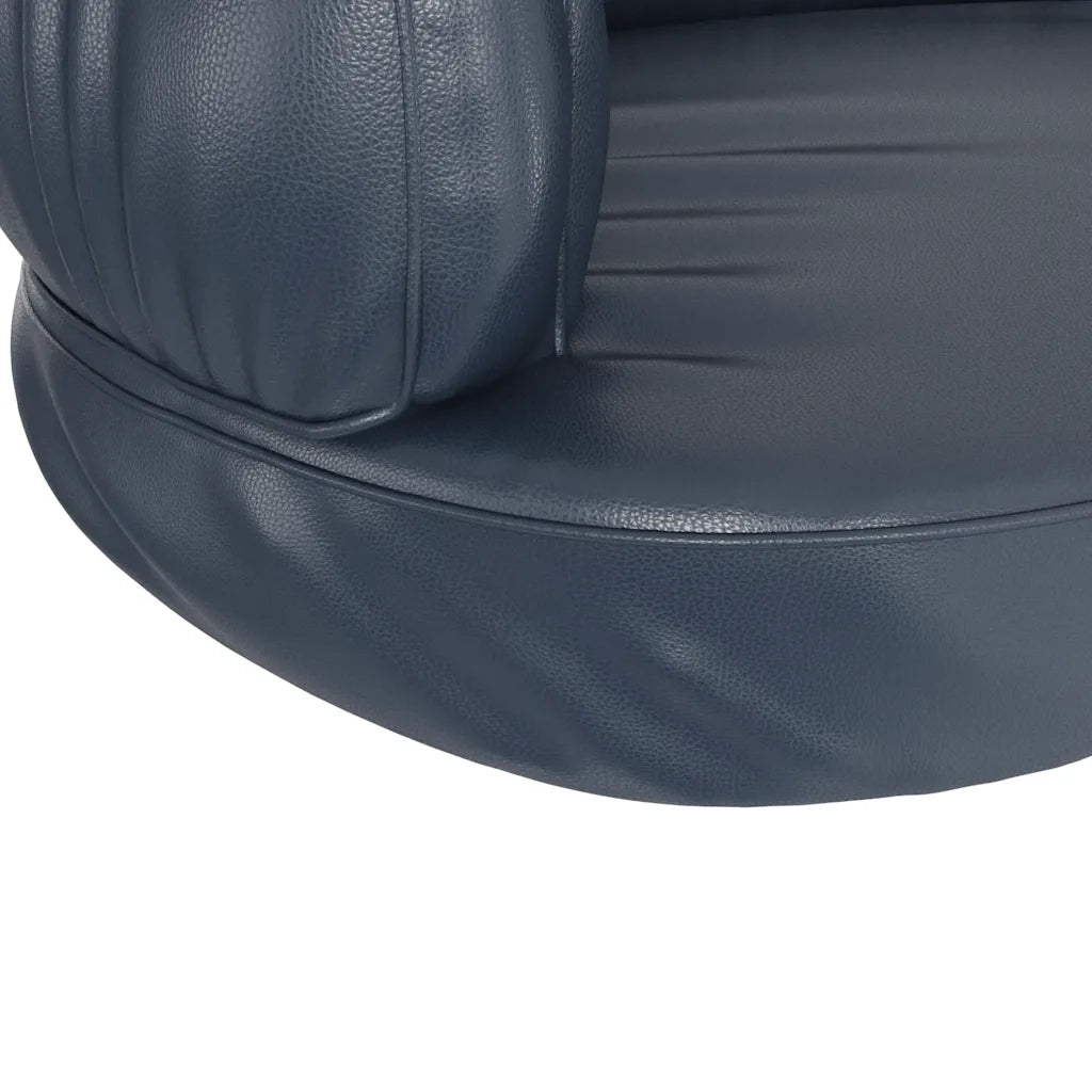 Letto Cani Ergonomico Gommapiuma Blu Scuro 75x53 cm Similpelle CFW1792114