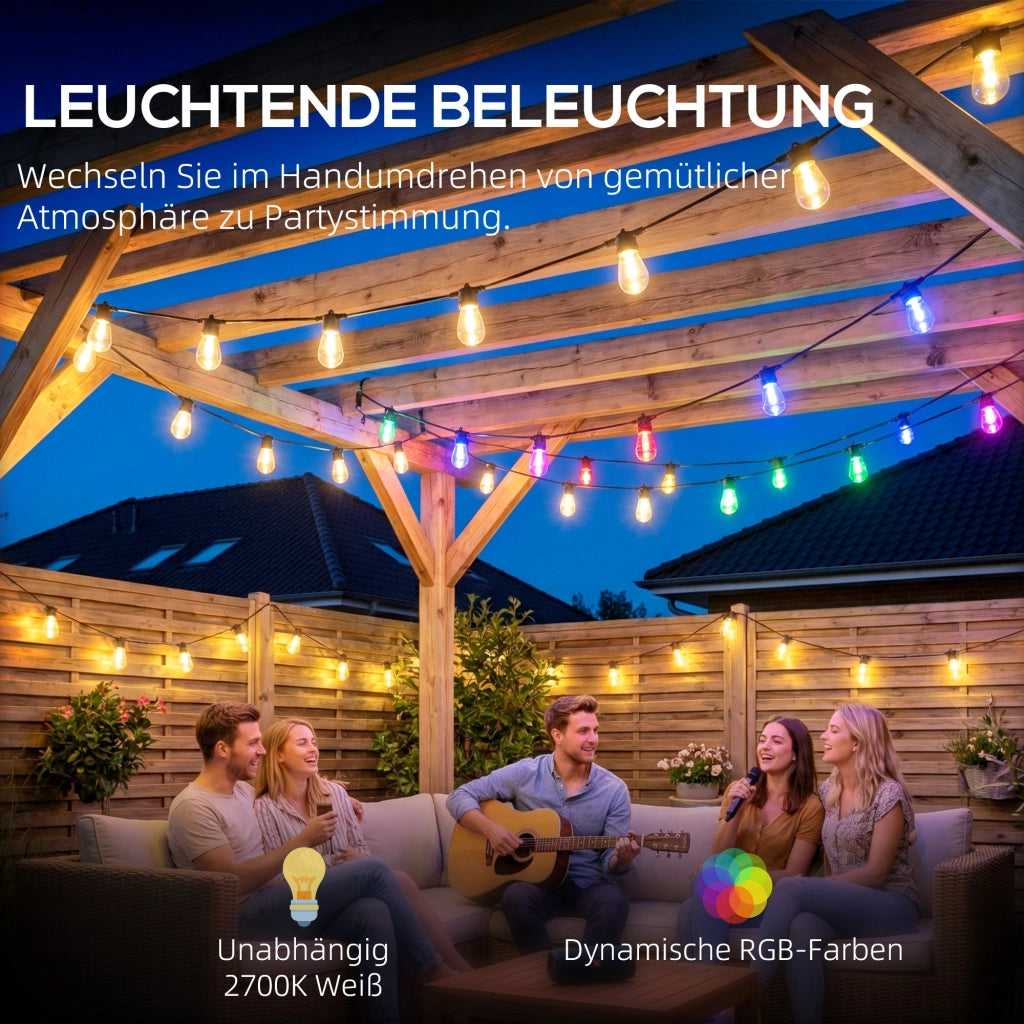 Luci a tendina RGBW IP44 ¨C Zephmum ¨C Grigio