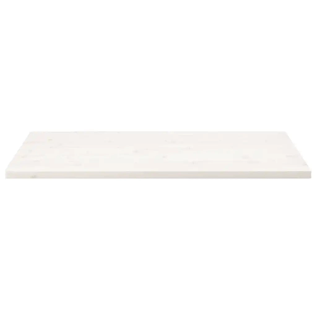 Piano Tavolo Bianco 110x55x2,5 Legno Massello Pino Rettangolare