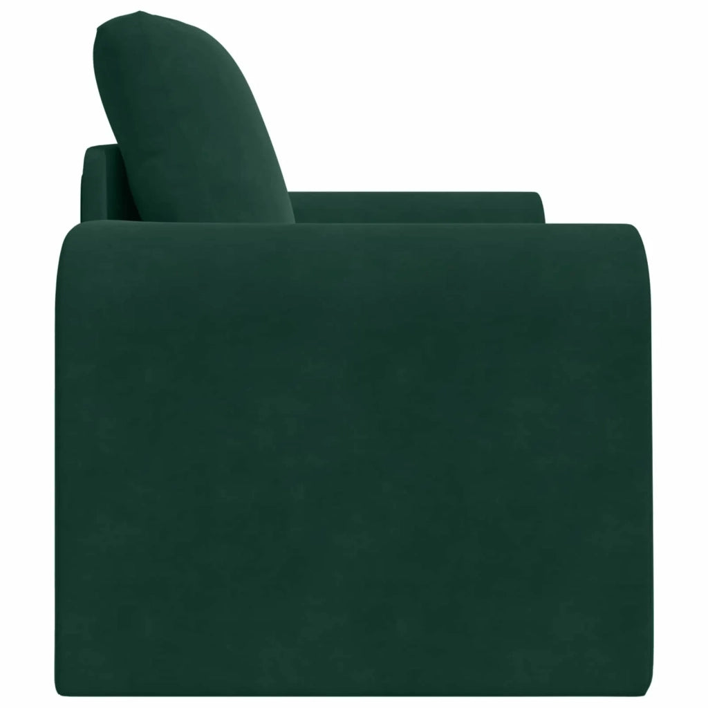 Divano letto Verde Scuro 98 x 71 x 83 cm Velluto 4106668
