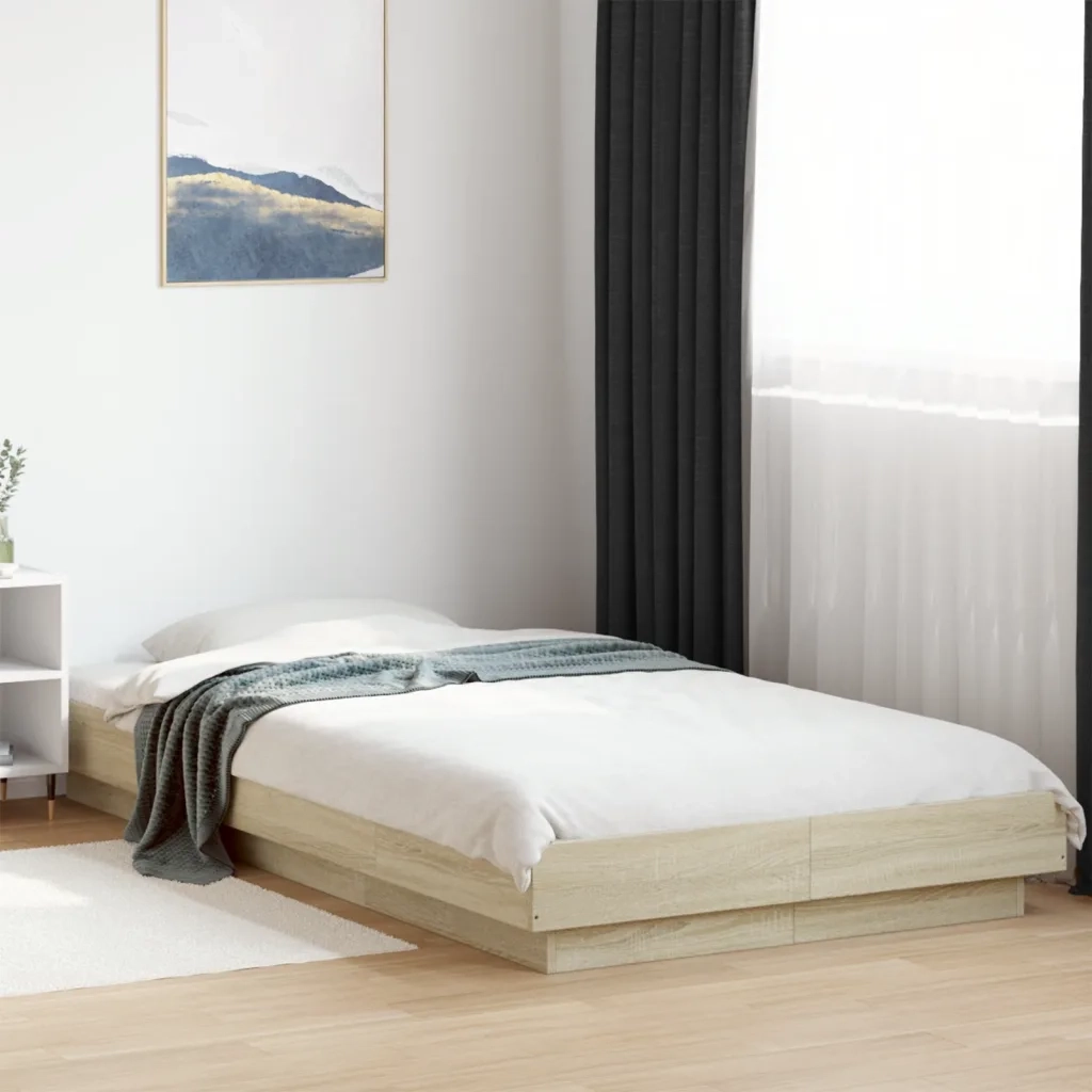 Giroletto-Struttura Letto Rovere Sonoma 90x200 cm in Legno Multistrato 145841