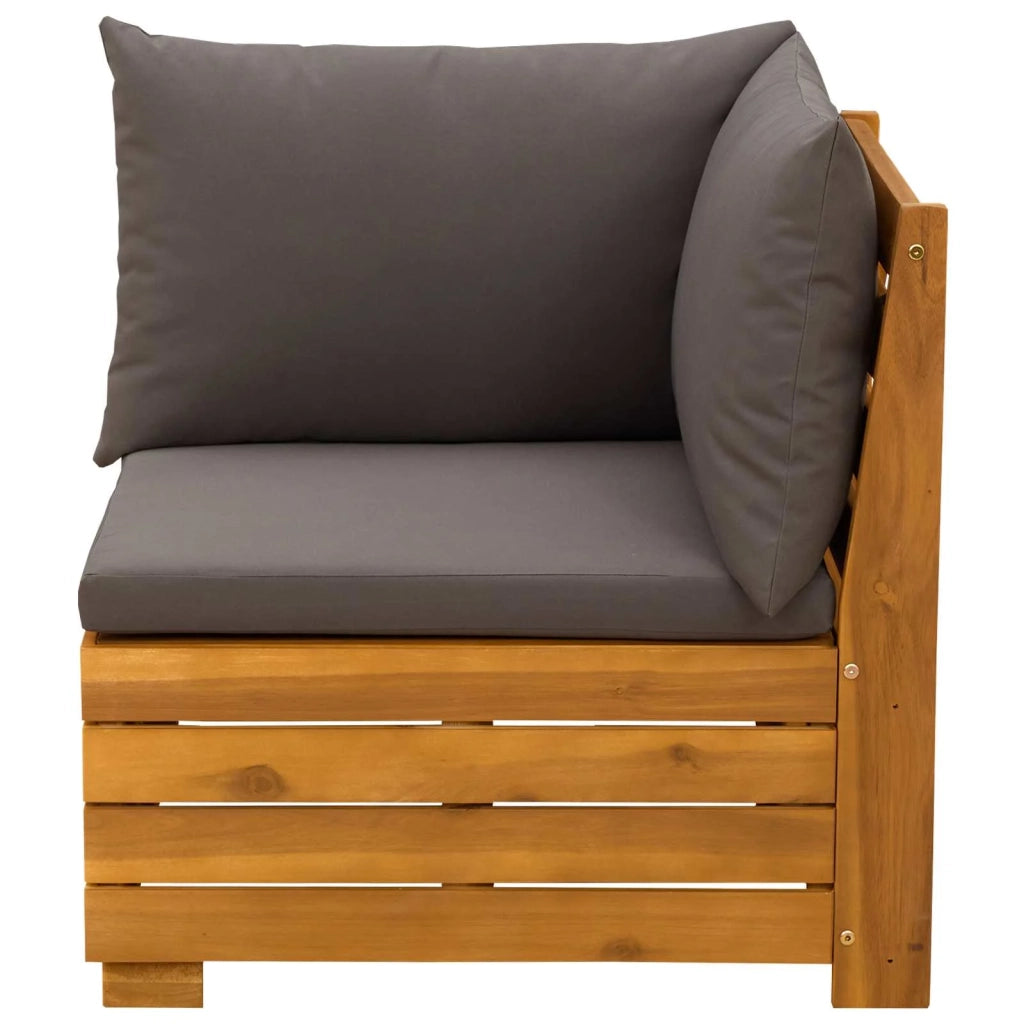 Salotto da Giardino-Set Lounge da Giardino 2 Pezzo Marrone Legno di Acacia Massello 719409
