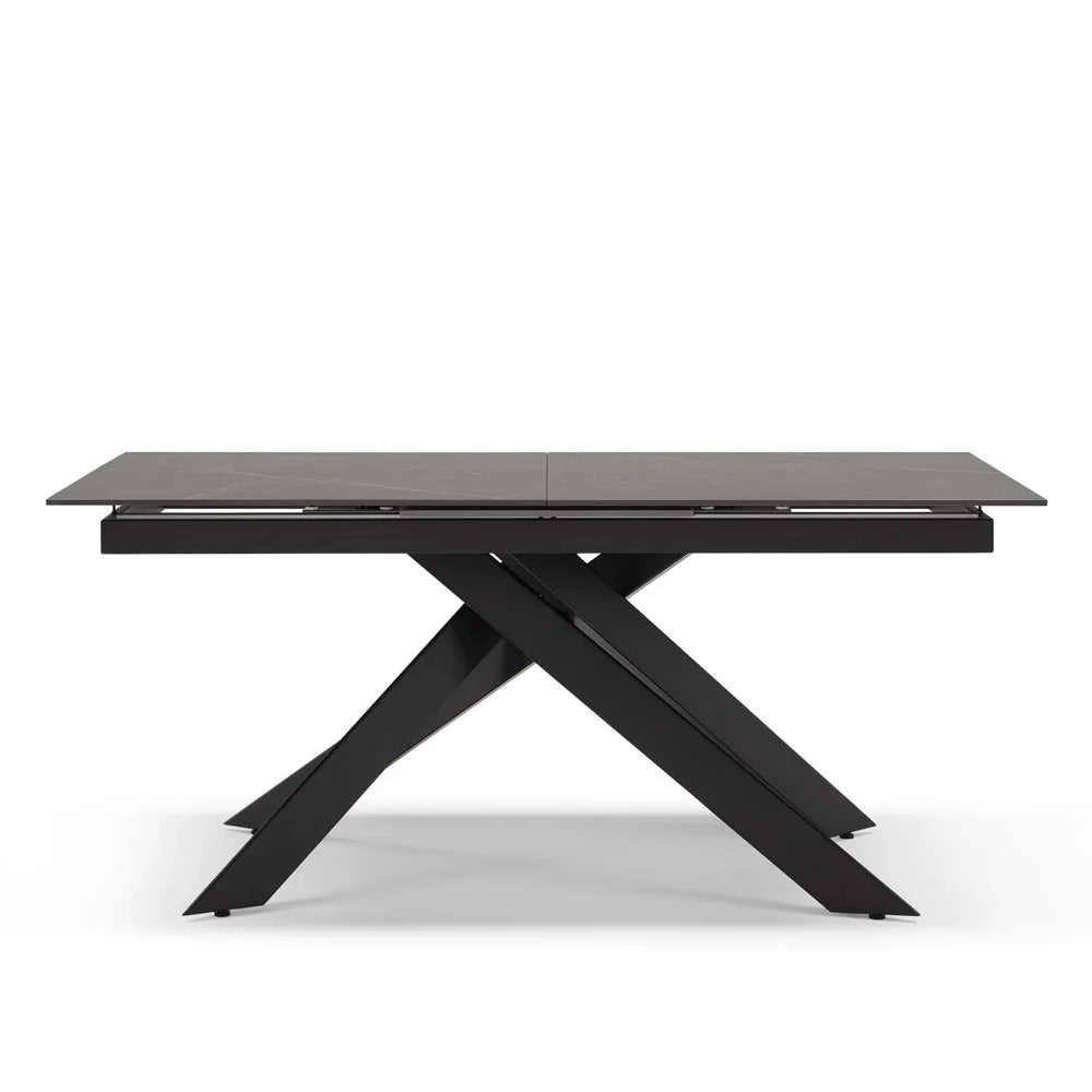 Tavolo allungabile da pranzo Pietra Grigia 170x90 fino a 220 CM modello ANTARES per sala da pranzo, cucina e soggiorno, design moderno con top in grès ceramico