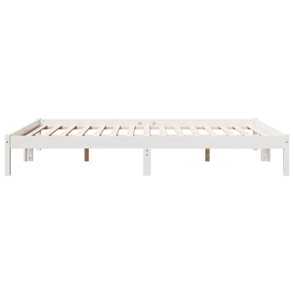 Letto Extra Lungo senza Materasso Bianco 140x220 cm in Pino