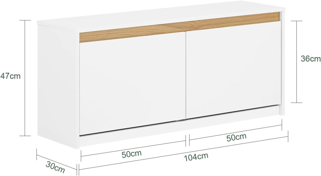 Cassapanca Contenitore da Interno Panca Scarpiera da Ingresso con Contenitore e Seduta - Adatta a Ingressi, Soggiorni e Camere, Bianco, 104x30x47 cm, Testata per 240 kg, FSR171-W