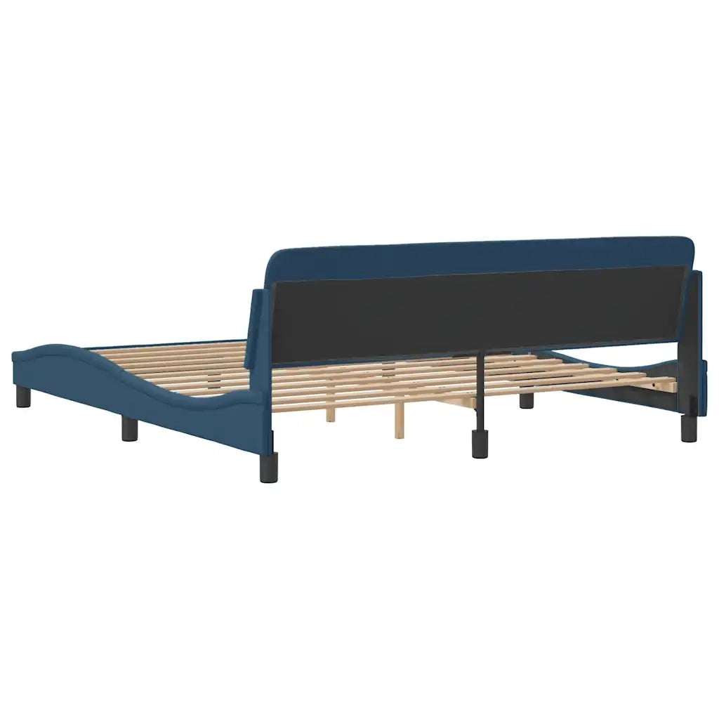 Giroletto con Testiera Dover Blu 180x200 cm Tessuto 373231