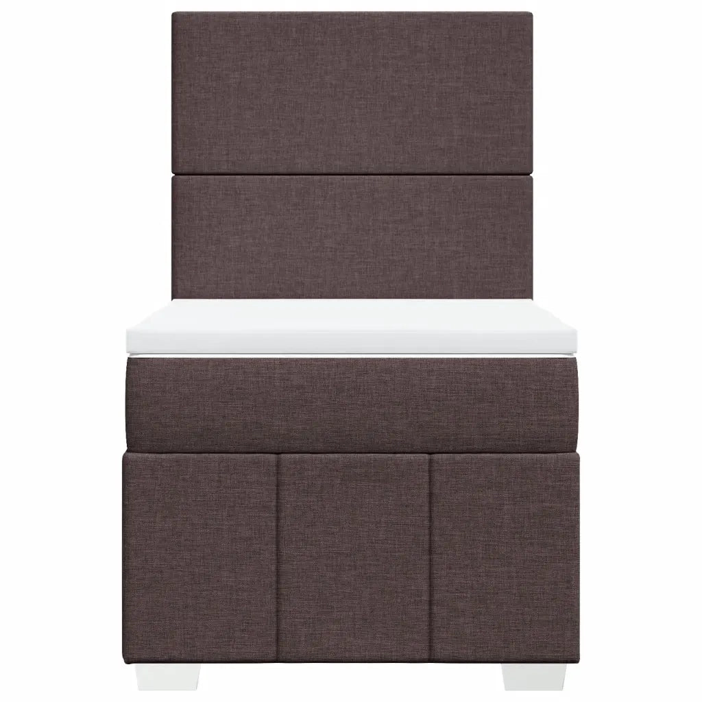 Giroletto a Molle con Materasso Marrone Scuro 100x200cm Tessuto 3291575