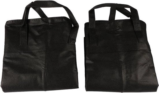 Pacchetto a 2 pezzi per uomo in nero con manico e chiusura a zip. Adatto per giacca e cappotto.
