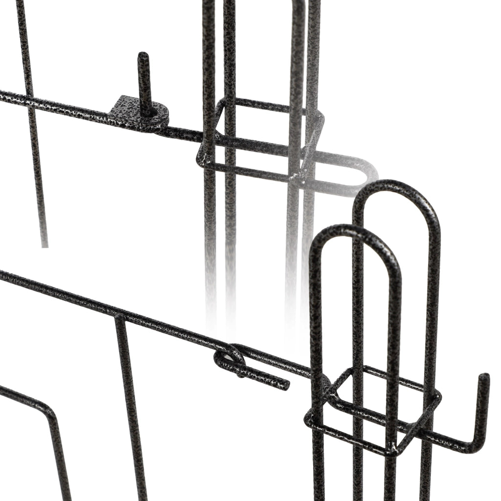 Cancello da giardino KADAX, pannello in metallo per recinzione con pali 93x72cm