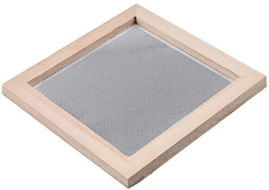 Strumento per la fabbricazione di carta - Mould in legno - 20x20 cm - Recuperabile - Strumento ecologico per artigianato manuale