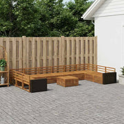 Set divani 11 pz Legno di Acacia Massello 3383932
