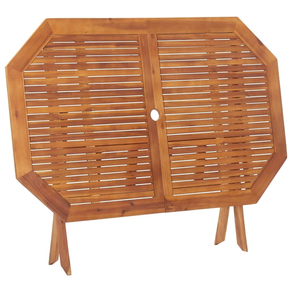 Tavolo da Giardino Pieghevole 135x85x75 cm Massello di Acacia 46657