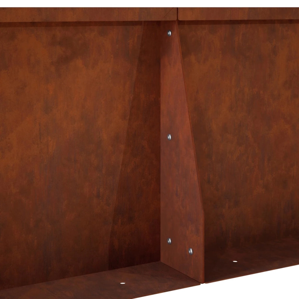 Muro di contenimento 2 pz 50 x 50 x 40 cm Acciaio Corten 8015184