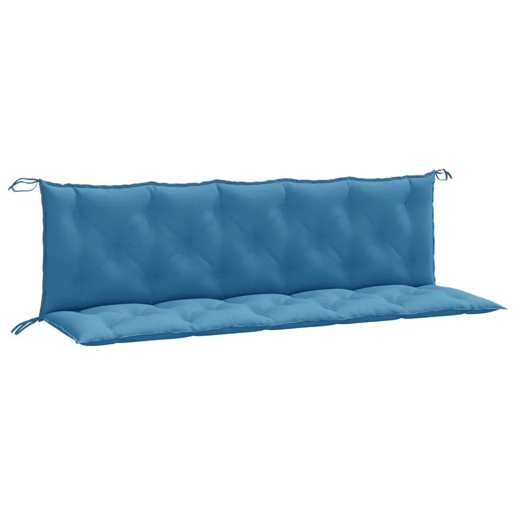 Cuscini Panca Giardino 2pz Blu Mélange 180x50x7 cm Tessuto 4002623