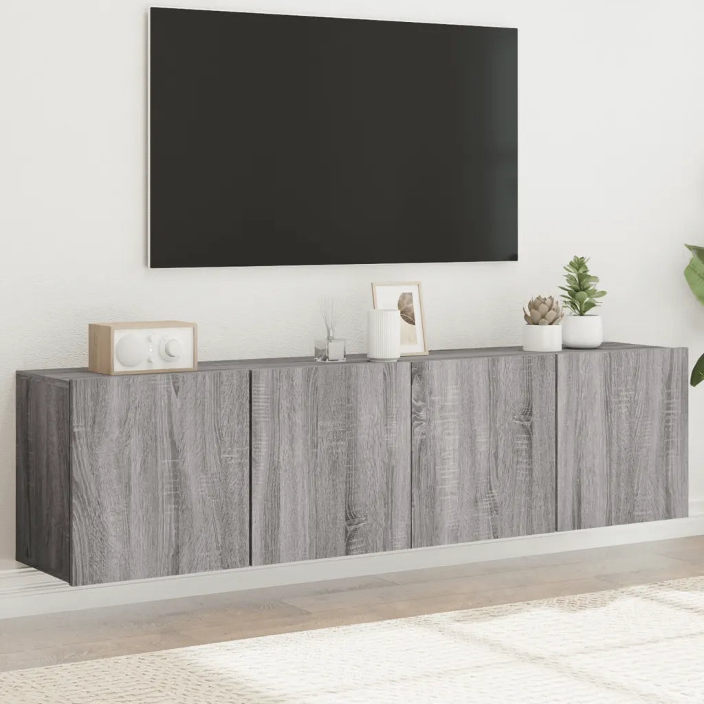 Mobili TV a Parete 2pz | Armadietto TV | Mobile Porta TV Grigio Sonoma 80x30x41 cm