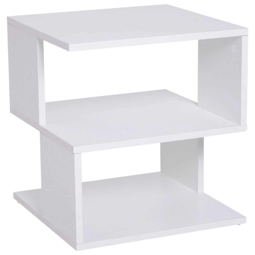 Tavolino da salotto con ripiano ¨C zephmum ¨C bianco 40x40x43