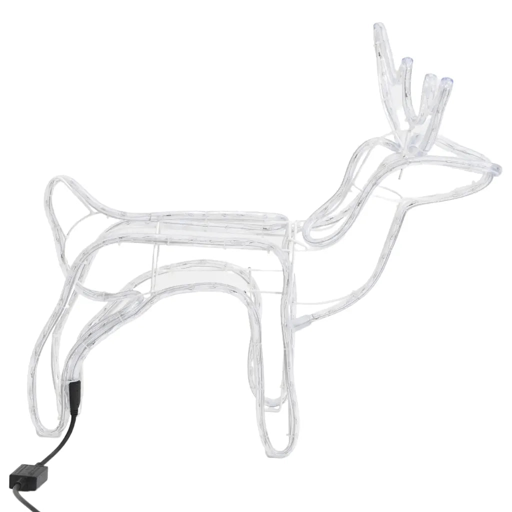 Figure Natalizie Renne Bianco Caldo 60x30x60 cm 343299