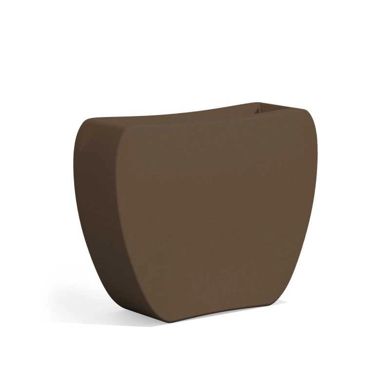 Vaso Fioriera moderna di design 100x31 H80 in polimero bronzo resistente per interno ed esterno - Made in Italy - Monacis