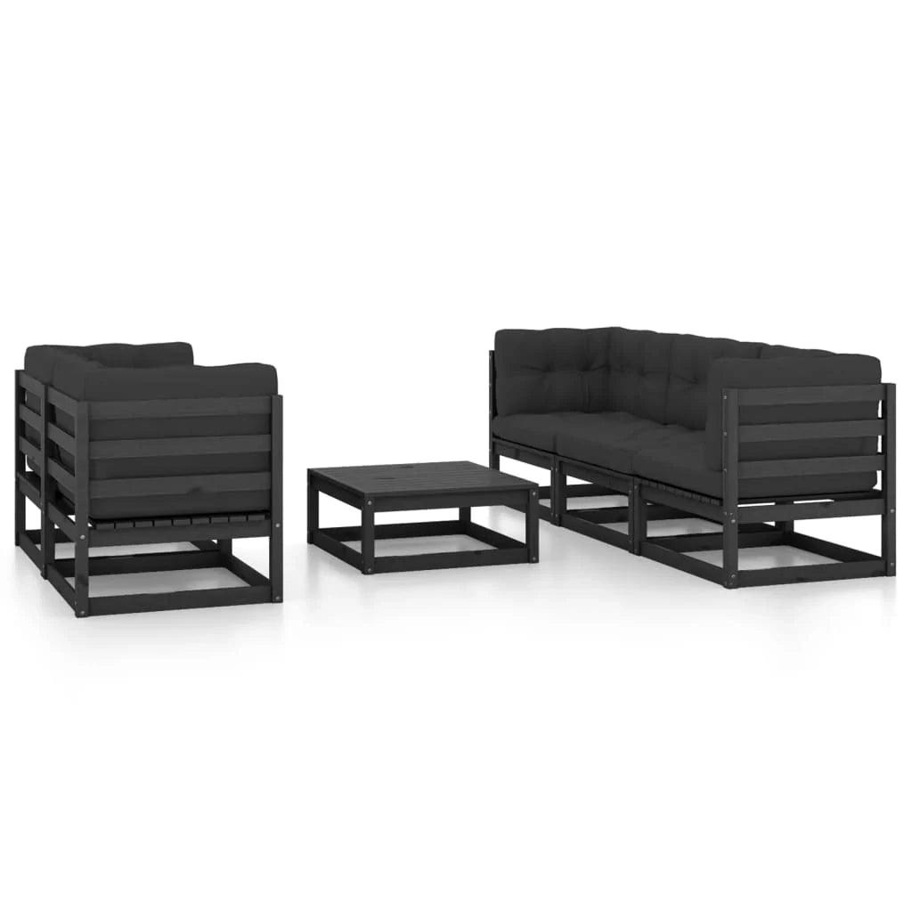 Set di mobili da giardino mobili da esterno 6 pezzi con cuscini legno di pino massiccio 02_0016689
