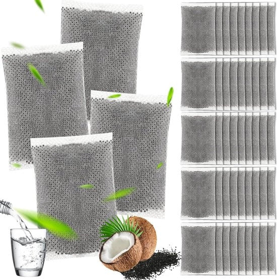 50 filtri attivi per sostituzione in waterdestillatore - imballaggi per acqua distillata - filtro a carbone attivo.