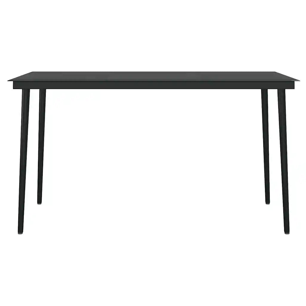 Set Mobili da Pranzo per Giardino 7 pz Nero cod mxl 36963