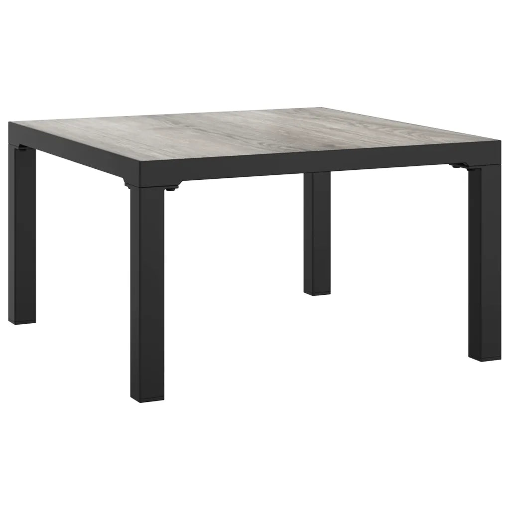 Set Salotto da Giardino 9 pz | Set di Mobili da Esterno Nero e Grigio in Polyrattan