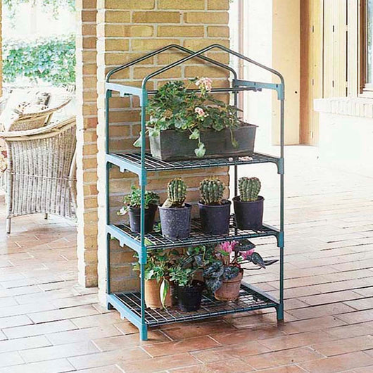 Serra da Giardino in Acciaio 3 Ripiani con Telo Rama Azalea Verde