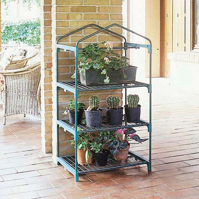 Serra da Giardino in Acciaio 3 Ripiani con Telo Rama Azalea Verde