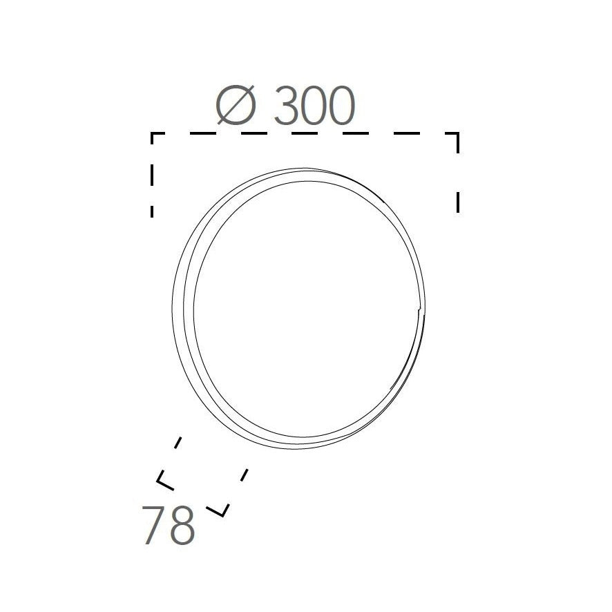 PLAFONIERA LED EVER BIANCA 28W 3-4000K D.30CM IP6.